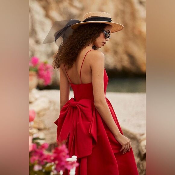 BHLDN Red Sleeveless Spaghetti Strap Maxi Dress - Picture 4 of 11